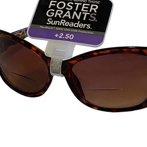 Foster Grant SunReaders a Sunglasses "Zariah” Tortoise NWT UVA  UVB 2.5 or 1.5